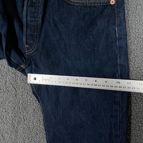 Levi's 501 Straight Leg Button Fly Jeans - Men's Size 33*33 - Blue - Picture 6 of 7